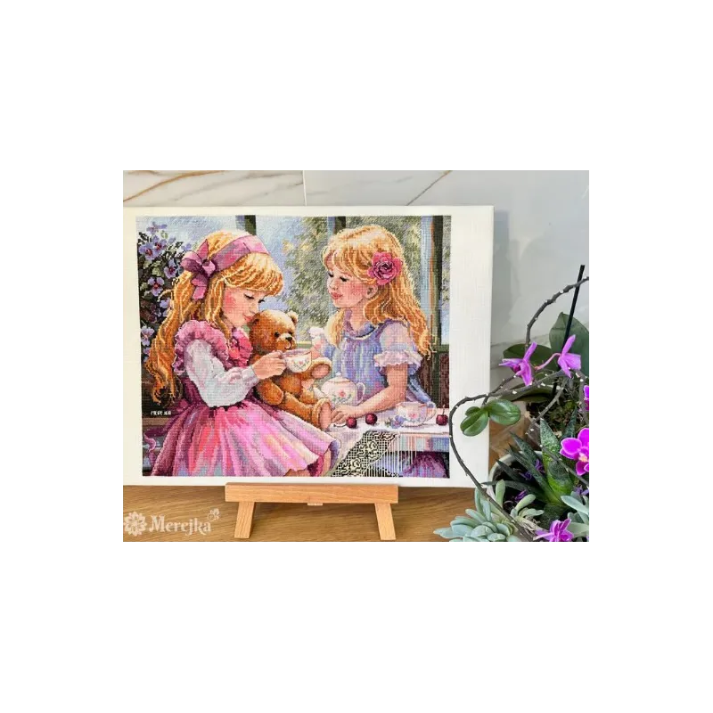 Counted cross stitch kit "The Teaparty" 31x37 SK242