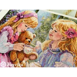 Counted cross stitch kit "The Teaparty" 31x37 SK242