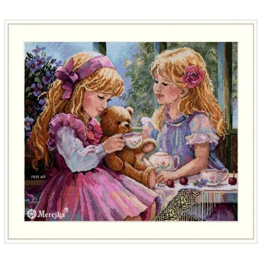 Counted cross stitch kit "The Teaparty" 31x37 SK242