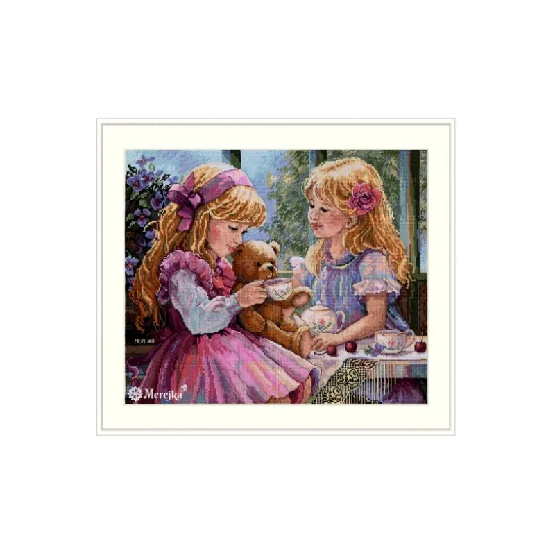 Counted cross stitch kit "The Teaparty" 31x37 SK242