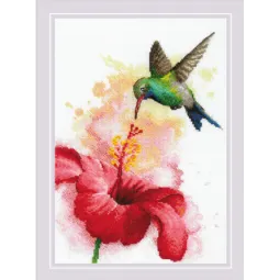 Kryželiu siuvinėjimo rinkinys "Kolibris" 21x30 SR2178