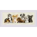 Cross stitch kit "Puppies" 40x15 SR2221