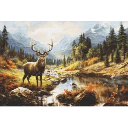 Skaičiuojamas kryželiu rinkinys "Gamtos didybė" 42 x 28 cm SG621