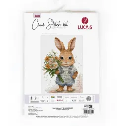 Counted Cross Stitch Kit "The Bunny's Surprise" 10x14cm SB1409