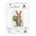 Kit au point de croix compté "La Surprise du Lapin" 10x14cm SB1409