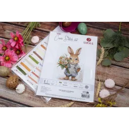 Kit de Point de Croix Compté "La Surprise du Lapin" 10x14cm SB1409