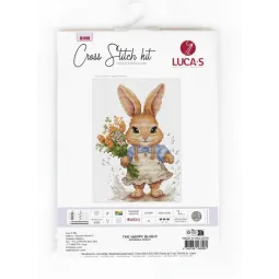 Kit de point de croix compté « The Happy Bunny » 10x14cm SB1410