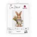 Kit au point de croix compté "Le lapin heureux" 10x14cm SB1410