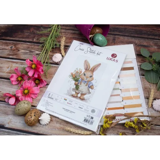 Набор для вышивания крестом "Счастливый кролик" 10x14см SB1410
