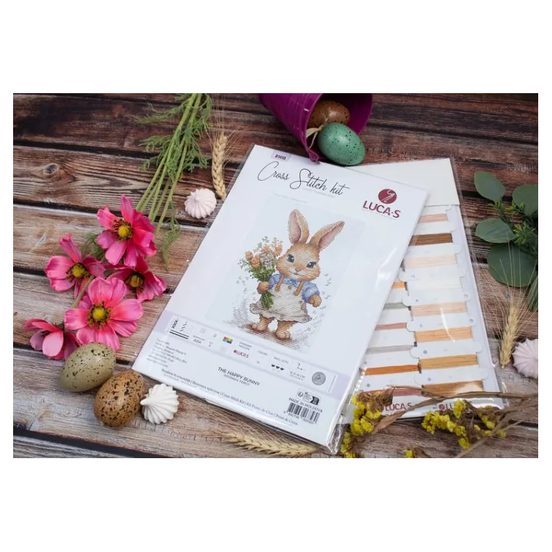 Набор для вышивания крестом "Счастливый кролик" 10x14см SB1410