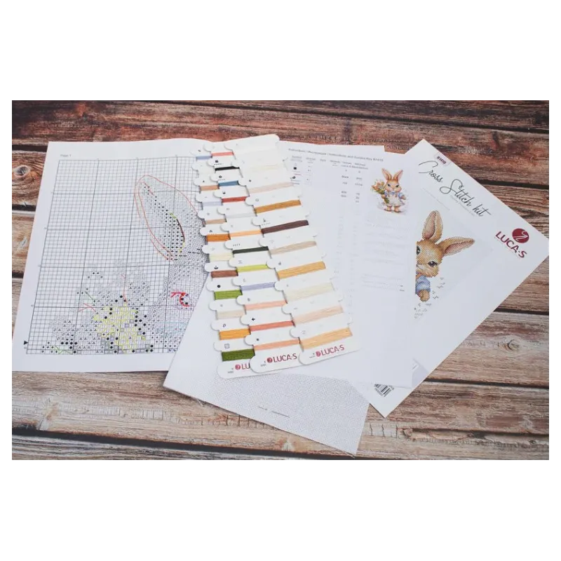 Набор для вышивания крестом "Счастливый кролик" 10x14см SB1410