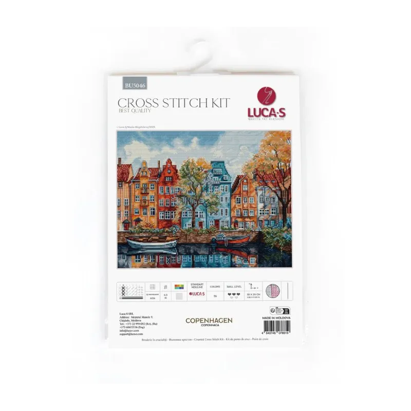 Kit au point de croix compté "Copenhague" 30x24cm SBU5046