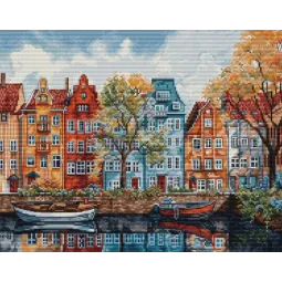 Kit de point de croix compté "Copenhagen" 30x24cm SBU5046