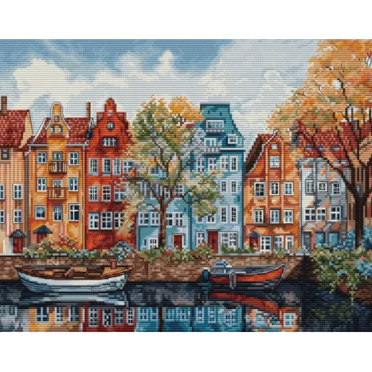 Kit au point de croix compté "Copenhague" 30x24cm SBU5046