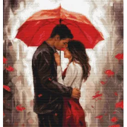 Counted Cross Stitch Kit "Under the Umbrella" 27x29cm SBU5047