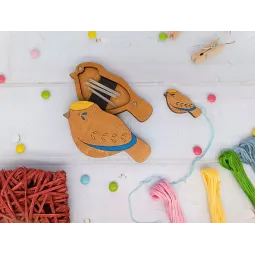 Деревянная игольница. Голубая птица KF056/110-1