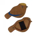 Wooden needle case.  Bird blue KF056/110-1