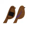 Medinis adatų dėklas. Paukštis violetinis KF056/110-3