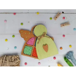 Wooden box for beads. Green angel KF027/100G