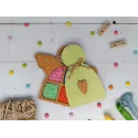 Medinė dėžutė karoliukams. Žalias angelas KF027/100G
