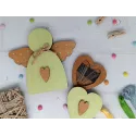Medinė dėžutė karoliukams. Žalias angelas KF027/100G