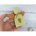 Medinė dėžutė karoliukams. Žalias angelas KF027/100G