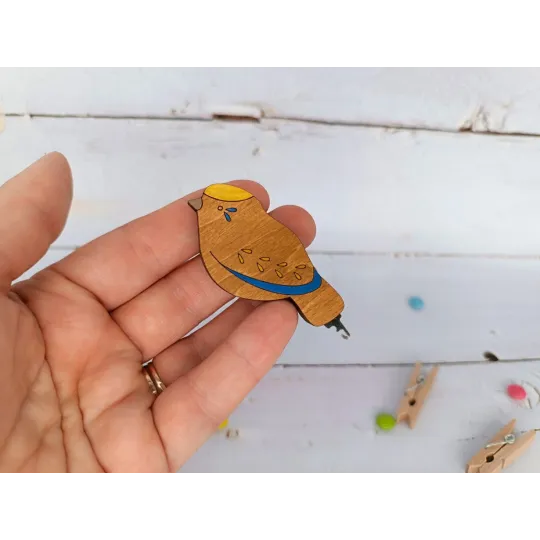 Nadeleinfädler. Vogel blau KF070/1-1