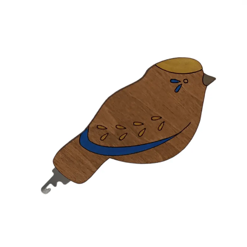 Nadel einfädeln. Vogel blau KF070/1-1