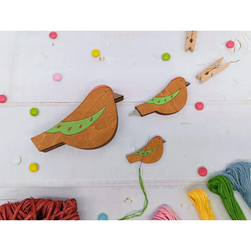 Магнитный держатель для игл. Птица зеленая KF059/200-2