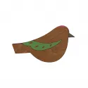 Magnetic needle holder. Bird green KF059/200-2