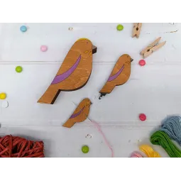 Porte-aiguille magnétique. Oiseau violet KF059/200-3