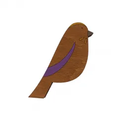 Porte-aiguille magnétique. Oiseau violet KF059/200-3