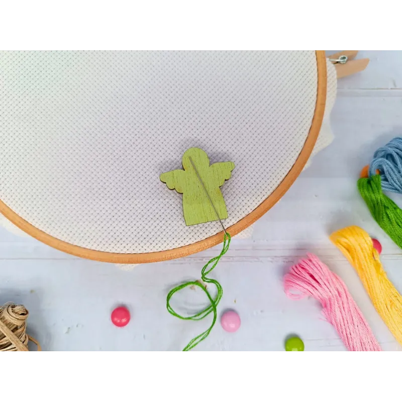 Магнитный держатель иглы. Зеленый ангел KF059/60G