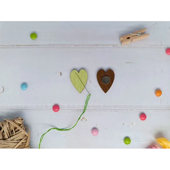 Магнитный держатель иглы. Зеленое сердце KF059/61G