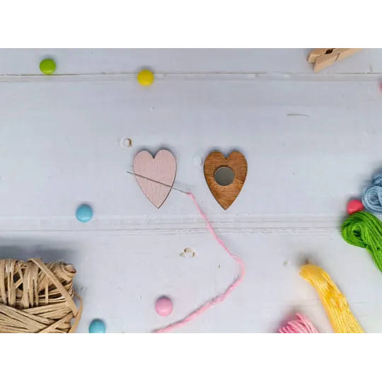 Магнитная игольница. Розовое сердце KF059/61P