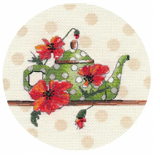 Siuvinėjimo kryželiu rinkinys „Tea miniature-1“ S1586