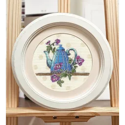 Kryželiu siuvinėjimo rinkinys „Arbatos miniatiūra-4“ S1589