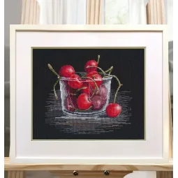 Kit de point de croix "Cerises" S1593