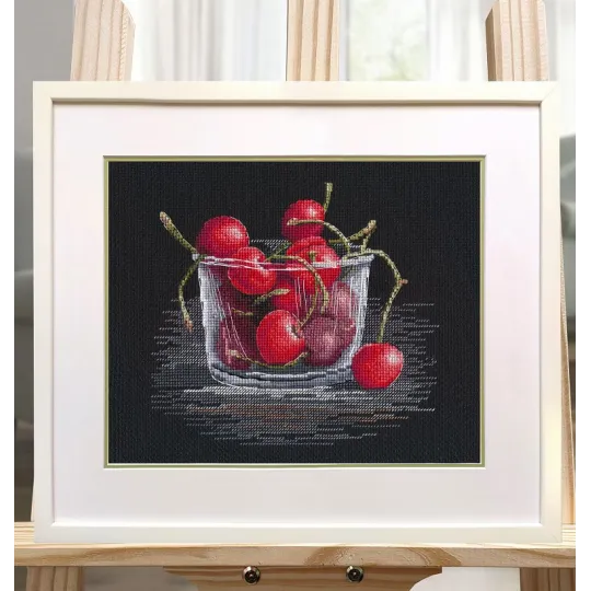 Siuvinėjimo kryželiu rinkinys „Cherries“ S1593