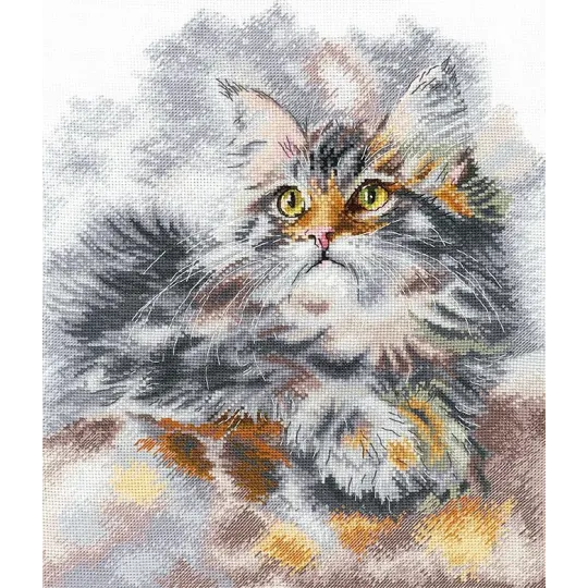 Cross-stitch kit "Grey cat" SAND-33