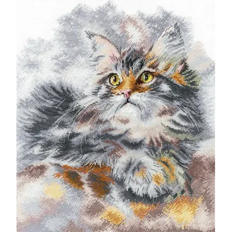 Cross-stitch kit "Grey cat" SAND-33