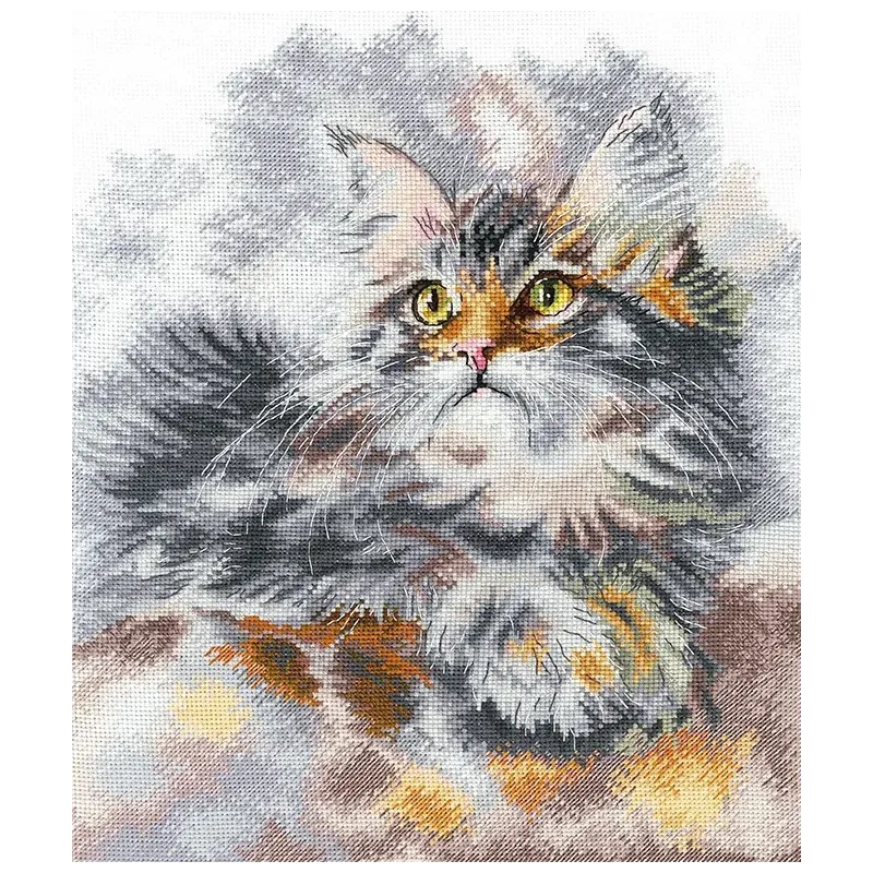 Cross-stitch kit "Grey cat" SAND-33