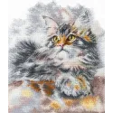 Cross-stitch kit "Grey cat" SAND-33