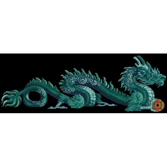 Cross-stitch kit "Jade Dragon" SANN-34