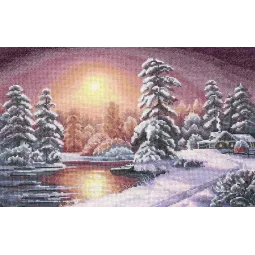 Kit de point de croix "Winter dawn" SANZ-72