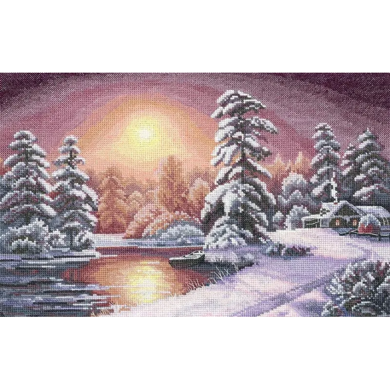 Cross-stitch kit "Winter dawn" SANZ-72