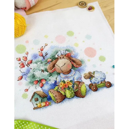 Cross-stitch kit "Curly sheep" SNV-835