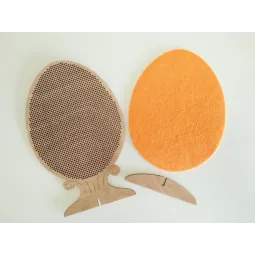 Вышивка крестом на деревянной основе "Раскрашенное яйцо. Городецкая роспись" SO-111