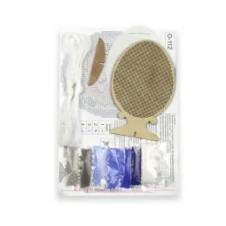 Kreuzstich auf Holzbasis "Perlenbesetztes Ei. Gzhel-Malerei" SO-112