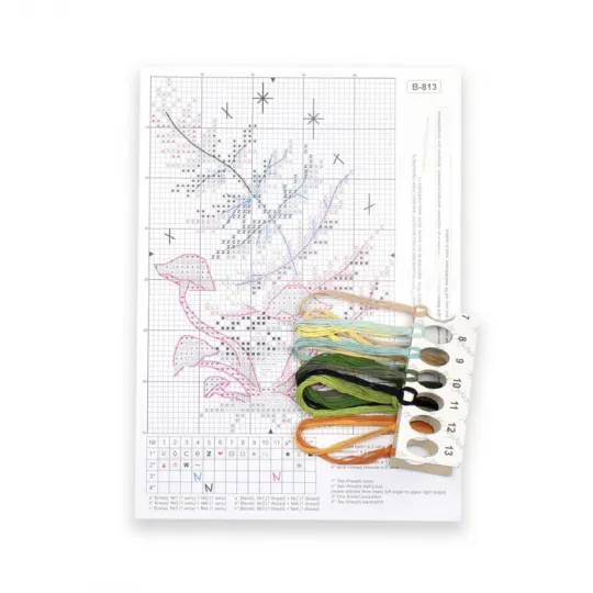 Kit de point de croix sur toile hydrosoluble "Magie forestière" SV-813
